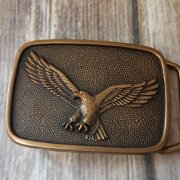 Vintage BTS brass eagle belt buckle - Picture 1 of 7